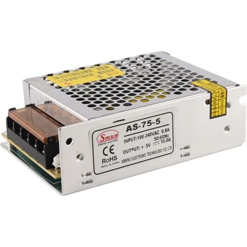 75W 5V 15A Small Volume Single Output Switching power supply for LED Strip light