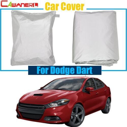Cawanerl All Weather Suitable Car Cover Rain Snow Sun Resistant Cover Anti UV Dustproof For Dodge Dart