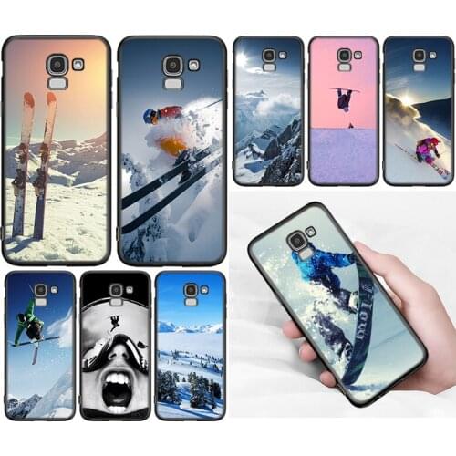 Skiing Snow Snowboard Skis Cover For Samsung Galaxy J8 J7 Duo J6 J5 Prime J4 Plus J3 J2 Core 2018 2017 2016 Phone Case
