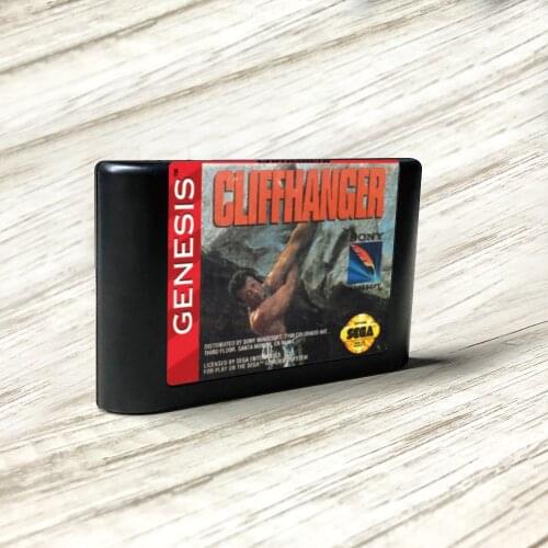 Cliffhanger - USA Label Flashkit MD Electroless Gold PCB Card for Sega Genesis Megadrive Video Game Console