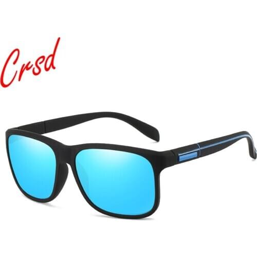 CRSD 2020 Men Polarized Sunglasses PC Fishing Travel Sports Driver Driving Goggles Trend Colorful Film Glasses UV 400