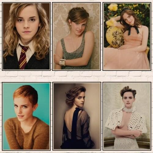 Emma Watson Home Furnishing decoration retro poster Kraft Movie Poster Drawing core Wall stickers 02