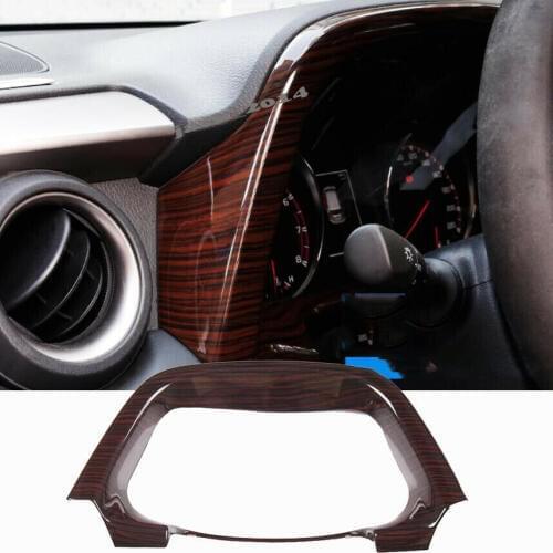Peach wood grain Interior Dashboard decorative frame Trim For Toyota RAV4 2016-2017