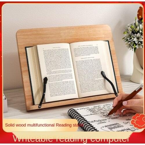 Wood Reading Bracket Home Office Adult Reading Artifact Book Stand Multifunctional Elementary Childs Book Holder Desk Organizer