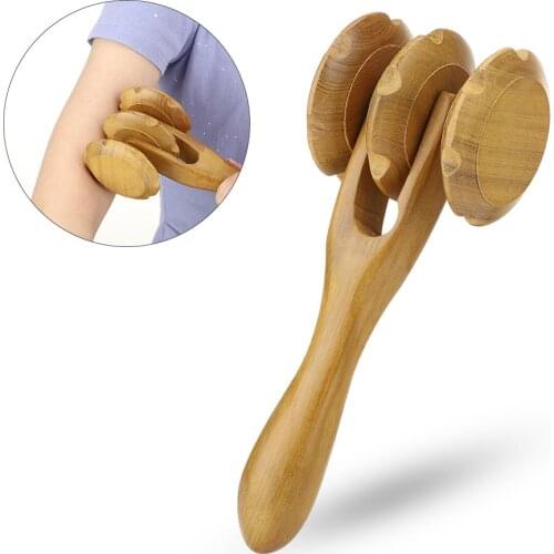 Meridian Massage Wooden Massage Tool Roller Acupuncture Therapy Reflexology Acupoint Rub Row Wooden Massage Health Care Roller