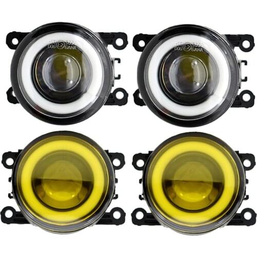 Two color fog lamps Car LED Fog Light with Angel eye FitFor Ford Focus MK2/3 Fusion Fiesta Tourneo Transit 06-15FogLamp Assembly