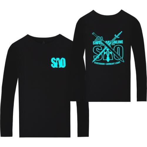 Anime Sword Art Online T-shirt Long Sleeve For Men Spring Autumn Tee Shirt Men Cotton Fashion Tshirt Men Harajuku T Shirt Men