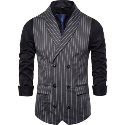 Fuyubetter Men's Double Breasted Vests