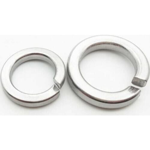 GB93 A2 304 Stainless Steel Spring Split Lock Washer Elastic Gasket M3 M4 M5 M6 M8 M10 M12