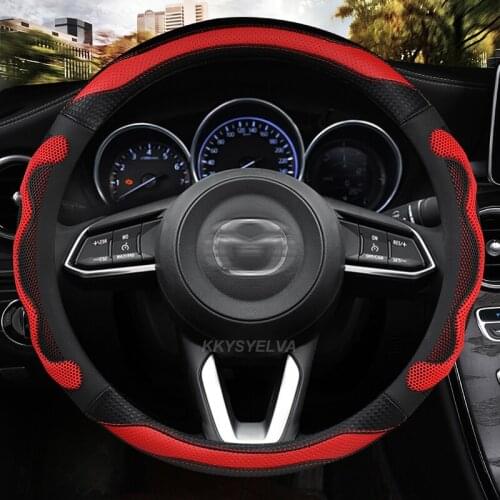 Leather Wheel Steering Covers for Mazda 2 Demio Mazda3 Atenza Mazda6 CX-3 CX-4 CX-5 CX-8 CX-9 Wagon BT-50 Premacy 5 7