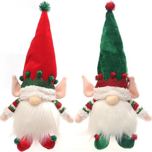 Gnomes Doll Sitting Posture Luminous Elves Fashion Flannel With LED Light Ornaments Kids Gifts Christmas Decor New Santa Elf
