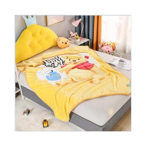 Disney Winnie Pooh Yellow Fashion Anime Figures Cartoon Product Cosplay Accessories Blanket Household Gift