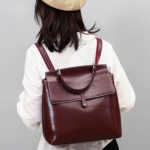 Fashion Women Backpack Ladies Leather Bag vintage Backpack Female Rucksack Travel School Bag Backpack for Teenage Girls Mochila
