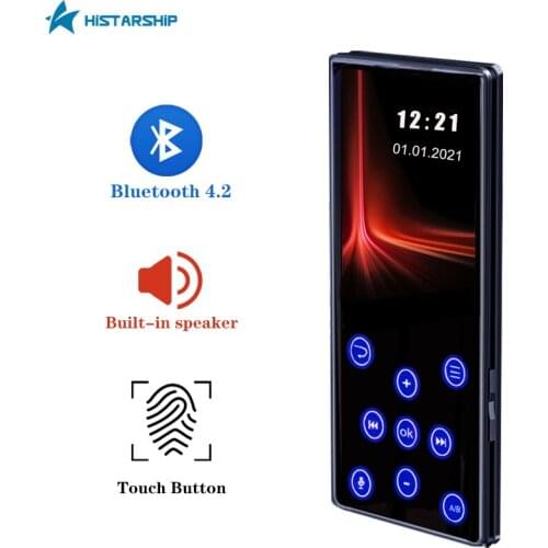 MP3 Player with bluetooth 4.2 and 2.4 Screen touch keys hifi fm radio mini sport MP 3 music player portable metal walkman