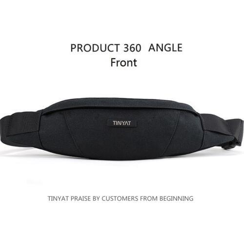 AUAU-TINYAT Men Waist Bag Pack Purse Waterproof Canvas Travel Phone Belt Bag Pouch For Men Women Casual Shoulder Fanny Pack Hi