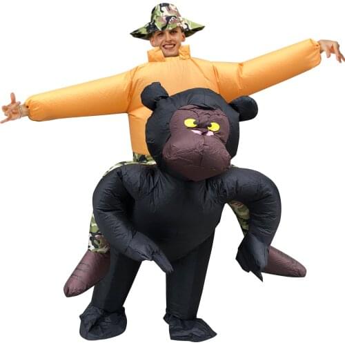 Orangutan Inflatable Costumes Halloween Cosplay Walk Mascot Inflated Garment Carnival Make Up Party Role Play Disfraz for Adult