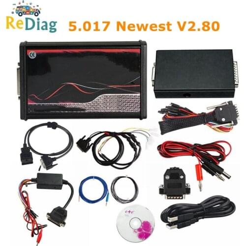 New 4LED Red PCB V7.020 SW2.25 V2.53 V5.017 V2 EU Version ECU Programming Tool 5.017 7.020 Unlimited Token