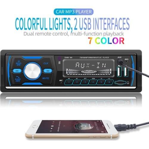 NEW Bluetooth Car Radio Receiver With Remote Control 1 Din Digital Media Receiver Support FM/AM/RDS/DAB/DAB +/MP3