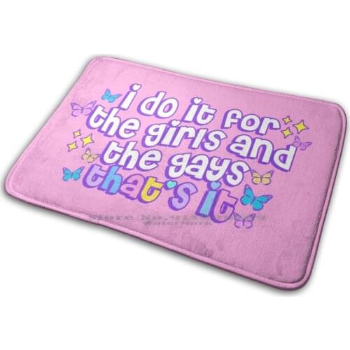 Yep Mat Rug Carpet Anti-Slip Bedroom Entrance Door Mat Girls Gays Shrug Lgbt Gay Lgbtq Pride Y2k 2000s Cute Rainbow I Do It For
