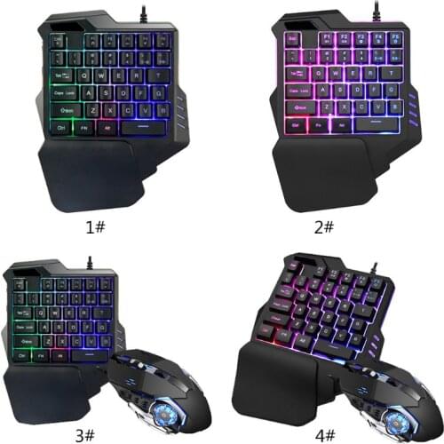 G30 Wired Gaming Keypad with RGB Backlit 35 Keys One-handed Keyboard for LOL
