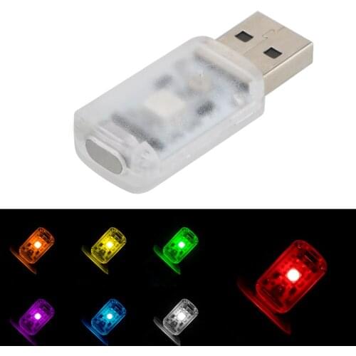 RGB USB Magic Stage Effect Light Decorative Lamp Car LED Atmosphere Light Cigarette lighter Voice and Touch Control Universal