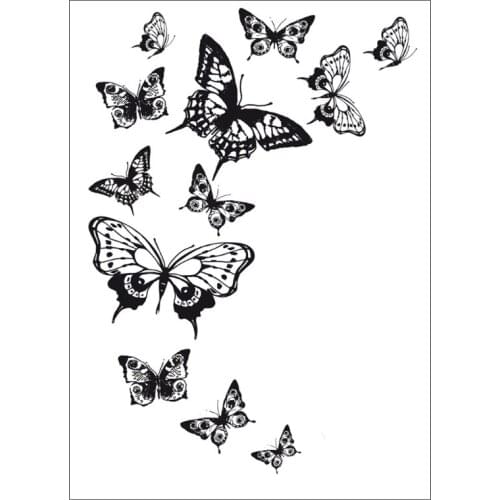 Dragonfly/Butterfly Clear Stamps Embossing Mould Stamps, DIY Printing Silicone Mould for Card Making and Scrapbooking