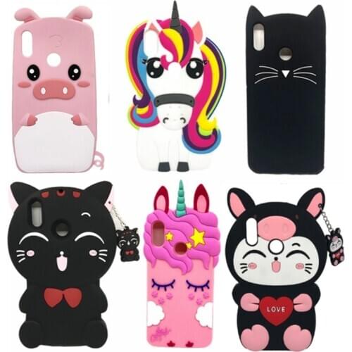 For Huawei Nova 3 3i Case Silicone Soft 3D Cute Cartoon Unicorn Duck Piglet Cat Back Phone Cases For Huawei P Smart Plus Cover