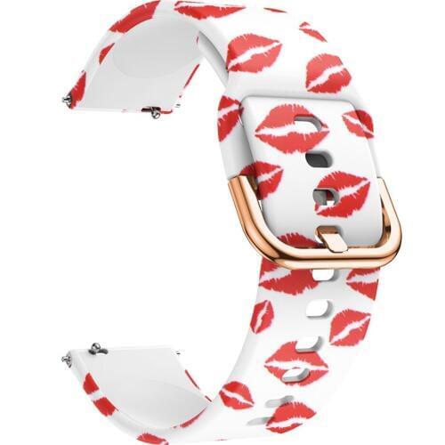 Flower Painting Silicone Strap Bracelet Replacement Wrist Band Sport Watch Band for Samsung Galaxy Watch Active Shellhard 1pc