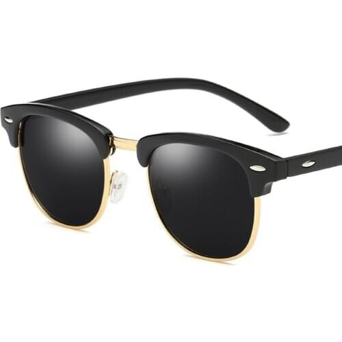 Classic Vintage Brand Sunglasses Women Men Fashion Luxury Sun Glasses Semi Rimless Retro Summer Shades