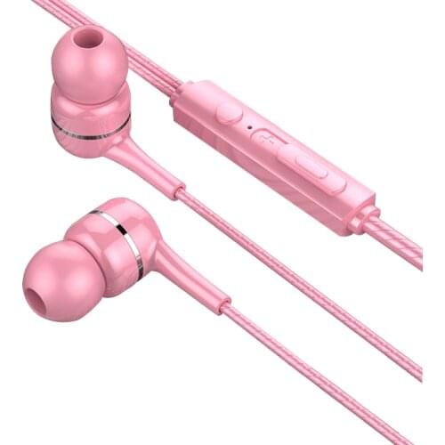 Adjustable Volume Stereo Bass Headphone In-Ear 3.5MM Wired Earphones HIFI Earpiece With MIC For Xiaomi Samsung Huawei Phones