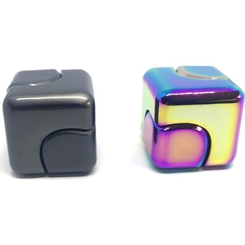 Dice Fingertip Spinning Top Colorful Hand Spinner For Adult Alloy Hand Spinner Top Metal Toy Kids Gift Gyroscope