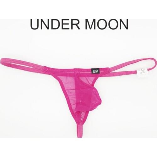 Japanese gauze mens underwear, super transparent low waist mens G-string, male T pants with protrashing bag