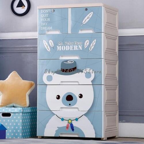 Drawer Storage Cabinet Childrens Room Wardrobe Locker Baby Clothes Storage Box Toy Chest Of Drawers
