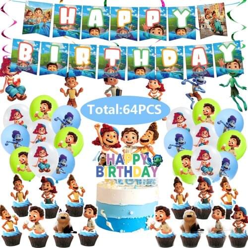 10People Happy Birthday Party Decorations Disposable Tableawre Plates Cups Baby Shower Party Supplies Balloons Cake Topper