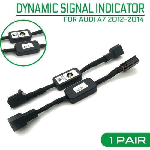 2Pcs Car Light Dynamic Turn Signal Indicator LED Taillight Add-on Module Cable Wire Harness For Audi A7 Sportback 2012 2013 2014