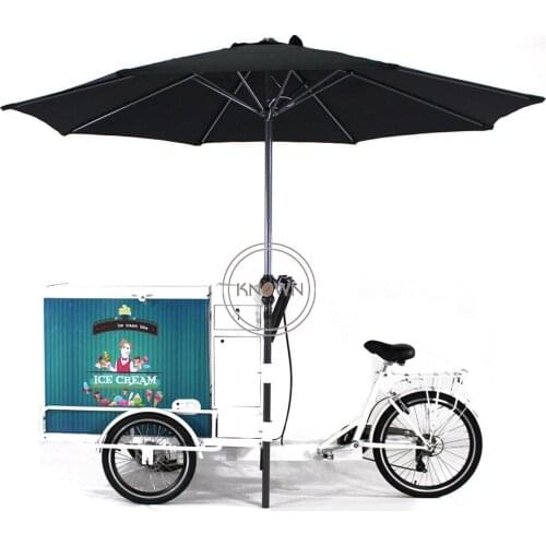 2019 High quality fashion food bike refrigerator food cart outdoor street food cart bike