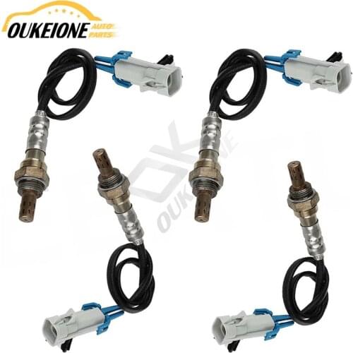 4pcs O2 Oxygen Sensor 4 Wires Lambda Upstream Downstream for 03 04 05 Cadillac Escalade Chevrolet Avalanche GMC Sierra 5.3L