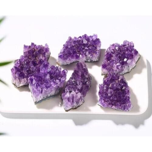 Amethyst Cluster Natural Gemstones Quartz Minerals Crystals Gems Reiki Healing Decoration Stones Home Decor