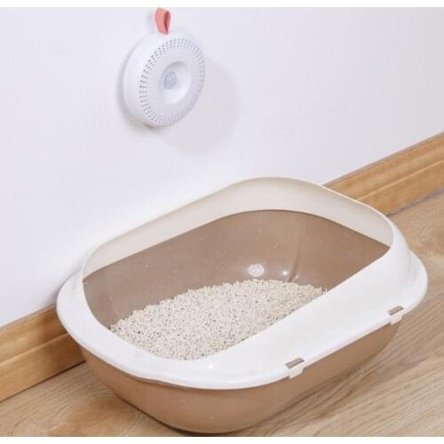 Cat Litter Deodorant Box Automatic Litter Box Odor Purifier Deodorant Clean Dust-Free 7 Days Battery Life Remover