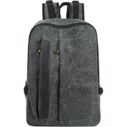 M221 Casual Canvas Backpacks Vintage School Bags Young Large Capacity Travel Bag Women Mochila Leather Laptop Backpack Rucksack