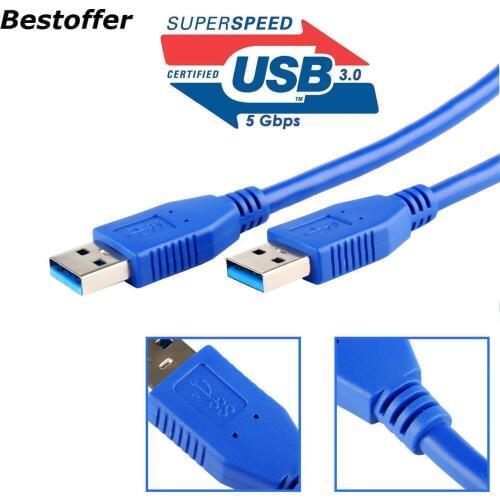Superspeed USB 3.0 Type A Male to A Male Extension Cable for Radiator Webcam Car MP3 Camera Computer USB Dater Cable Fast Speed