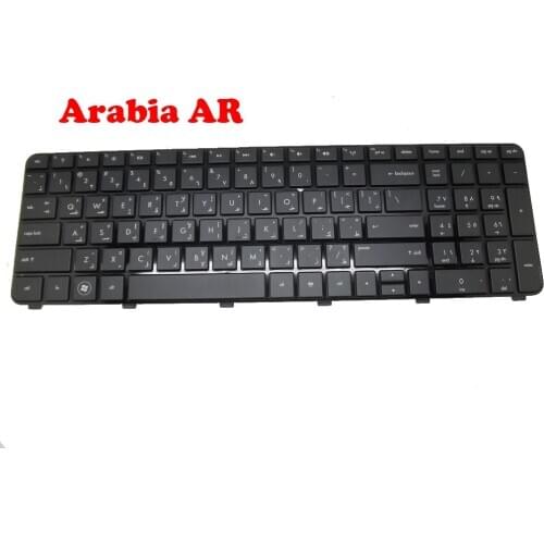 Laptop Keyboard For HP DV7-6000 V122530AS1-AR 634016-171 639396-171 666001-171 With Black Frame/Without Frame Black Arabia AR