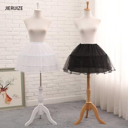 JIERUIZE Short Lolita Petticoat Cosplay Short Tulle Underskirt Ballet Skirt Rockabilly Crinoline