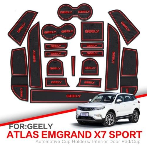 Smabee for Geely Atlas Emgrand NL-3 Proton X70 door groove mat rubber mats non-slip pad interior car-styling accessories 2019