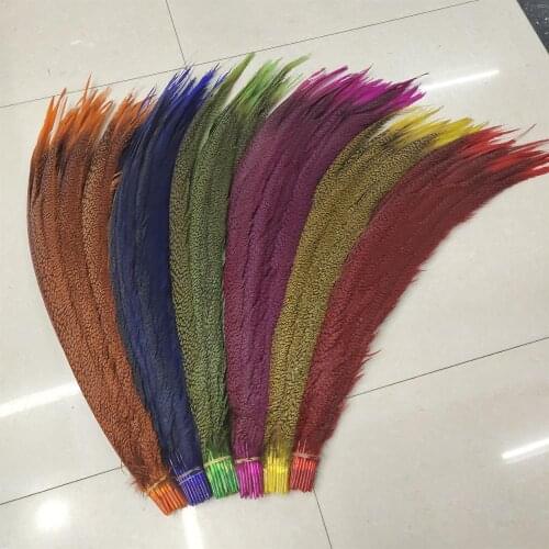 Beautiful 50pcs Rare 9 Colors Natural Golden Pheasant Tail Feathers 26-28 inches/65-70 cm For Wedding Christmas Decoration