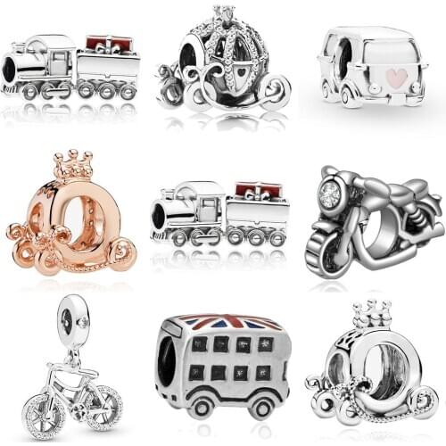 Car & Train & motorcycle pendant charms bracelet fit original pandora bracelet necklace accessories fashion bead jewelry gift