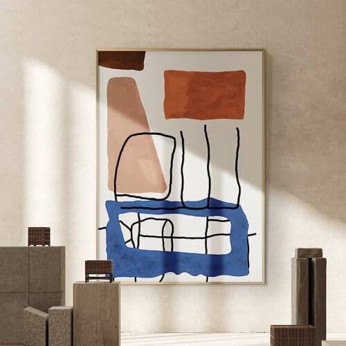 Minimalist Color Block Abstract Poster Home Decor Nordic Canvas Print Wall Art Paintings Modern Living Room Decoration Pictures