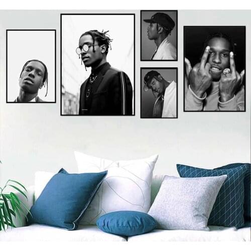 RAP Rocky Print Poster Rapper Poster Music Star Hip Hop Rapper Print Wall Pictures For Living Room Home Decor