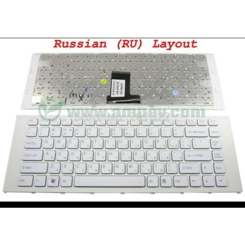 New Laptop keyboard for Sony VPC-EA VPC EA VPCEA White * WITH Frame * Russian (RU) version - 148792471