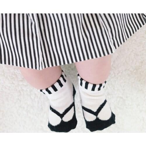 New Baby Kimono Printing Socks Girls Baby Japanese Clothes Non-slip Socks Boys Baby Samurai Clothes Footwear